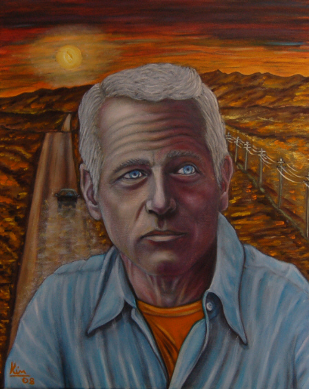 448x564 Oil Painting Gt End Of Days ( Paul Newman ) - Paul Newman Painting