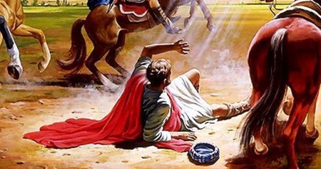 450x237 Saul Of Tarsus - Paul On The Road To Damascus Painting