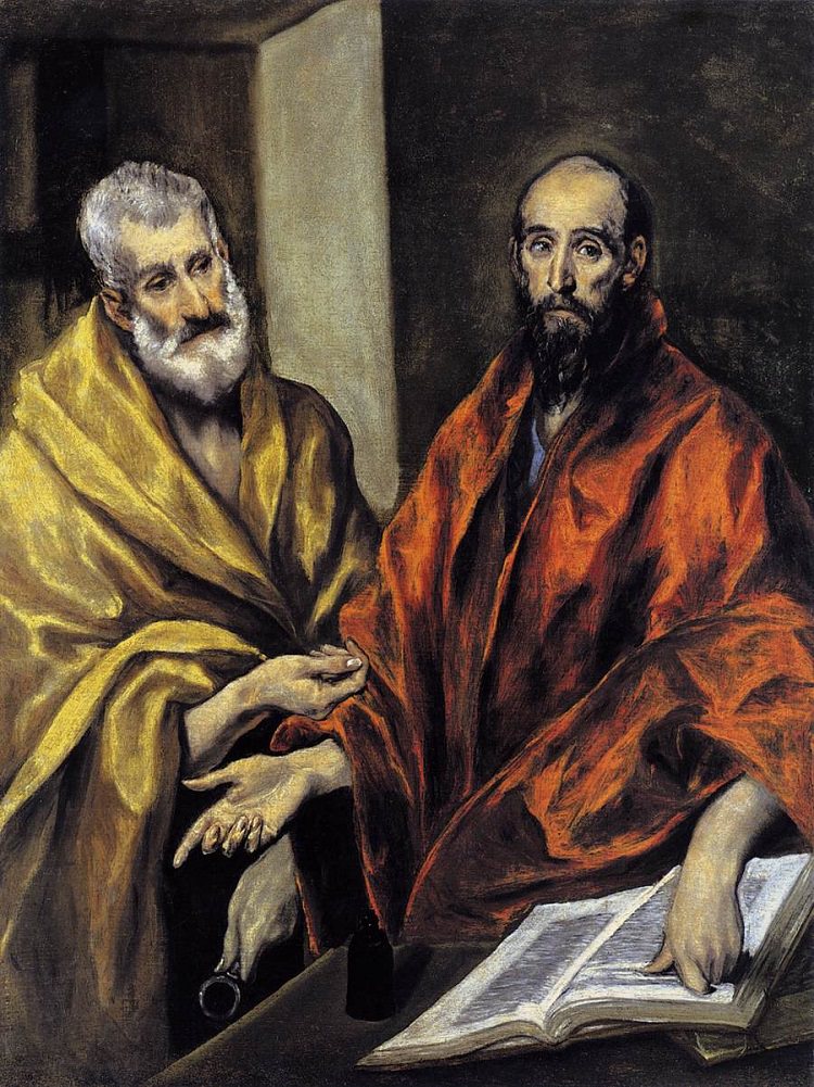 750x1001 St. Peter And St. Paul, 1605 08 By El Greco - Paul Painting