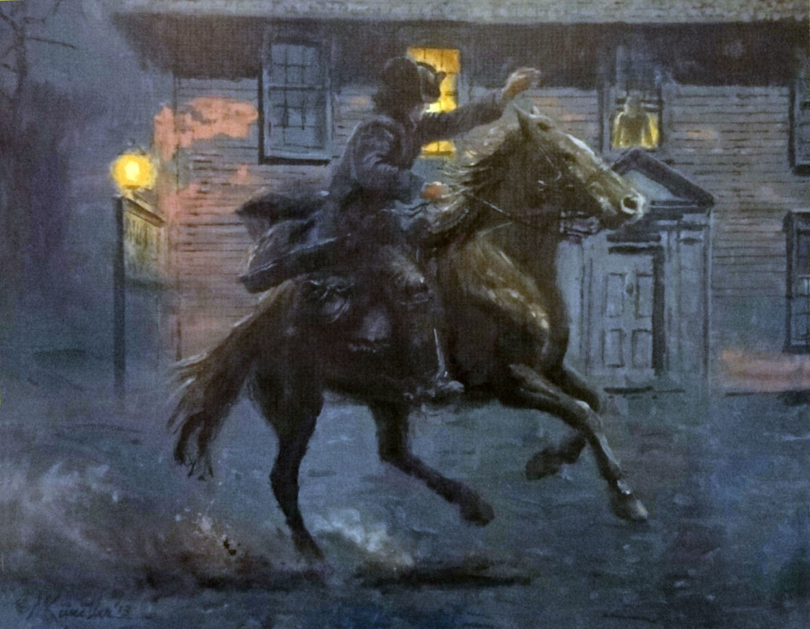 1183x918 Passion For The Past Colonial Ken Celebrates Patriot's Day 2016 - Paul Revere Midnight Ride Painting