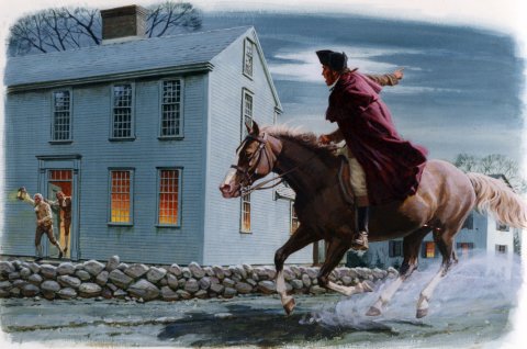 480x318 Did Paul Revere Really Yell - Paul Revere Ride Painting