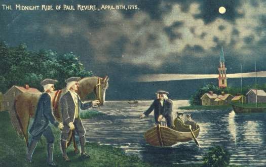 525x330 History The Midnight Ride Of Paul Revere - Paul Revere Ride Painting