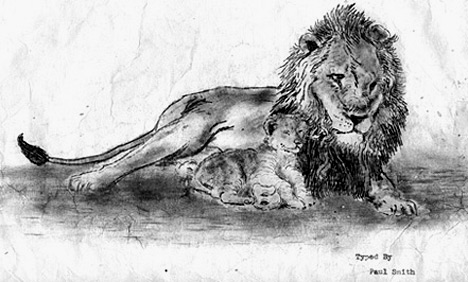 468x282 Collection Of Paul Smith Lion Drawing High Quality, Free - Paul Smith Painting