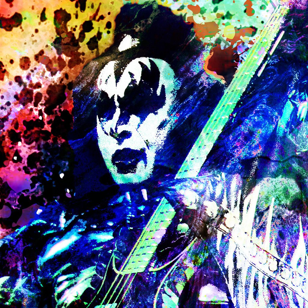 1024x1024 Kiss Art - Paul Stanley Painting
