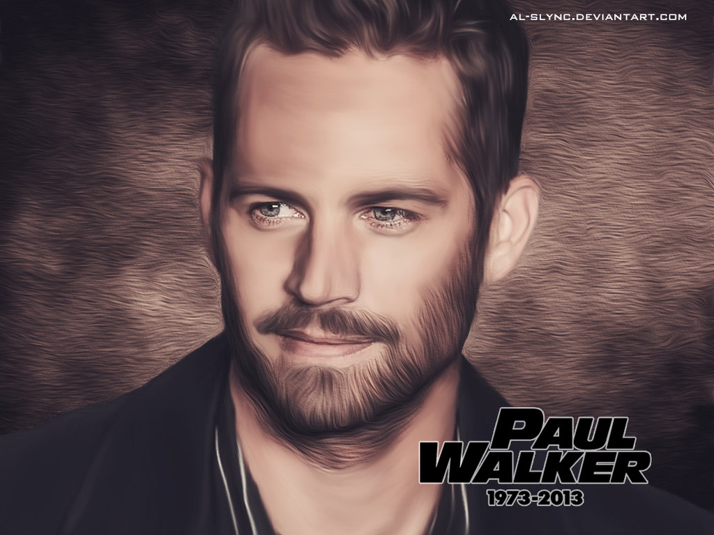 1024x768 Paul Walker Smudge Painting By Al Slync - Paul Walker Painting