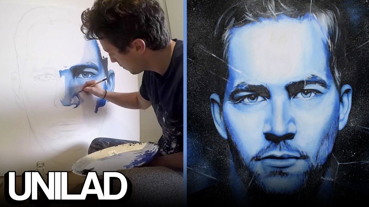 1280x720 Amazing Paul Walker Tribute Painting Unilad - Paul Walker Painting