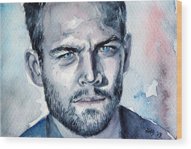 643x503 Paul Walker Wood Print By Kovacs Anna Brigitta - Paul Walker Painting
