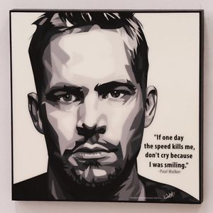 300x300 Paul Walker Canvas Quotes Wall Decals Photo Painting Framed Pop - Paul Walker Painting