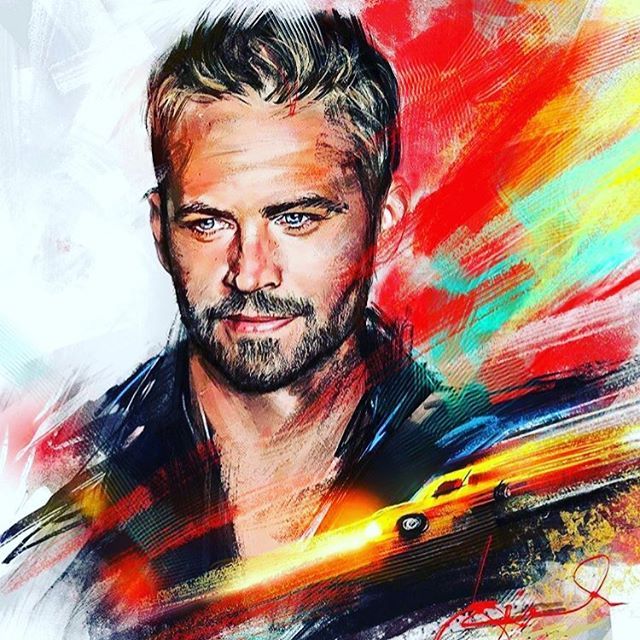640x640 Pin Ni Helen R Sa Paul Walker - Paul Walker Painting