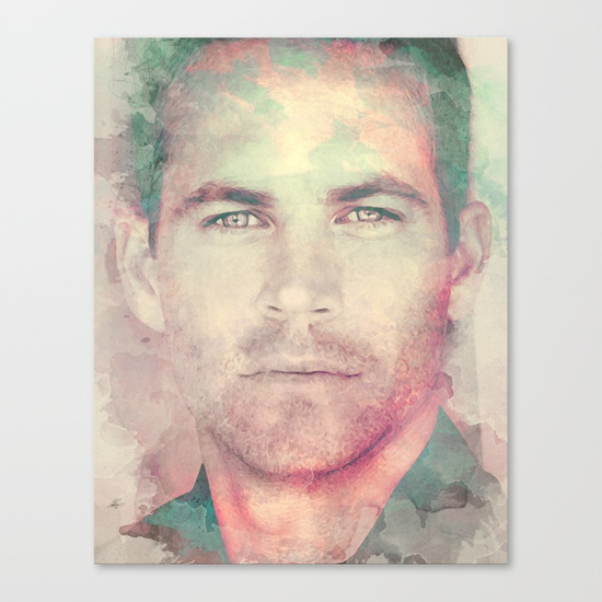 550x550 Paul Walker R.i.p Canvas Print By Nechiforionut Society6 - Paul Walker Painting