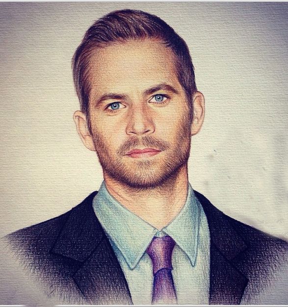 587x625 Pop Art Oil Painting Paul Walker Portrait Oil Painting - Paul Walker Painting