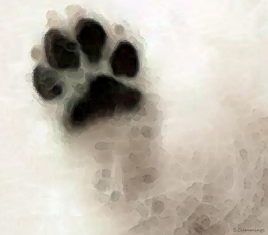 900x789 Dog Art - Paw Painting