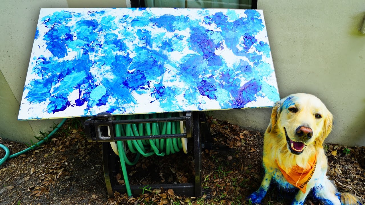 1280x720 Puppy Paw Painting! (Super Cooper Sunday - Paw Painting With Dogs