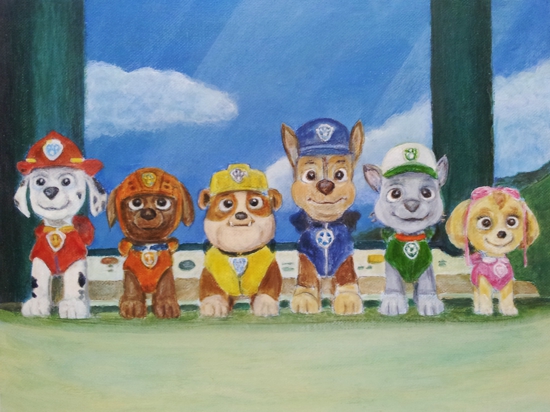 550x412 Paw Patrol - Paw Patrol Painting
