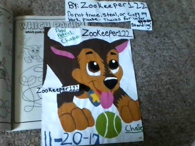 640x480 Paw Patrol Chase Painting By Zookeeper122 - Paw Patrol Painting