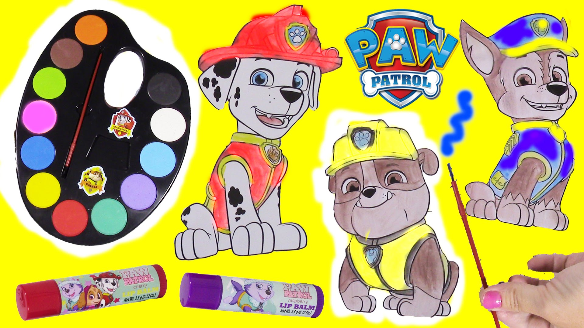 1920x1080 Paw Patrol Painting Fun! Paint Marshall Rubble And Chase - Paw Patrol Painting