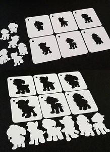 218x300 Set Of 6pcs Paw Patrol Style Silhouette Stencils 2 Different Sizes - Paw Patrol Painting