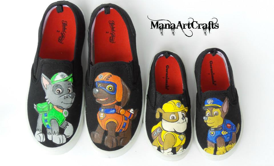 960x581 Hand Painted Paw Patrol Shoes Manaartcrafts Online Store - Paw Patrol Painting Online