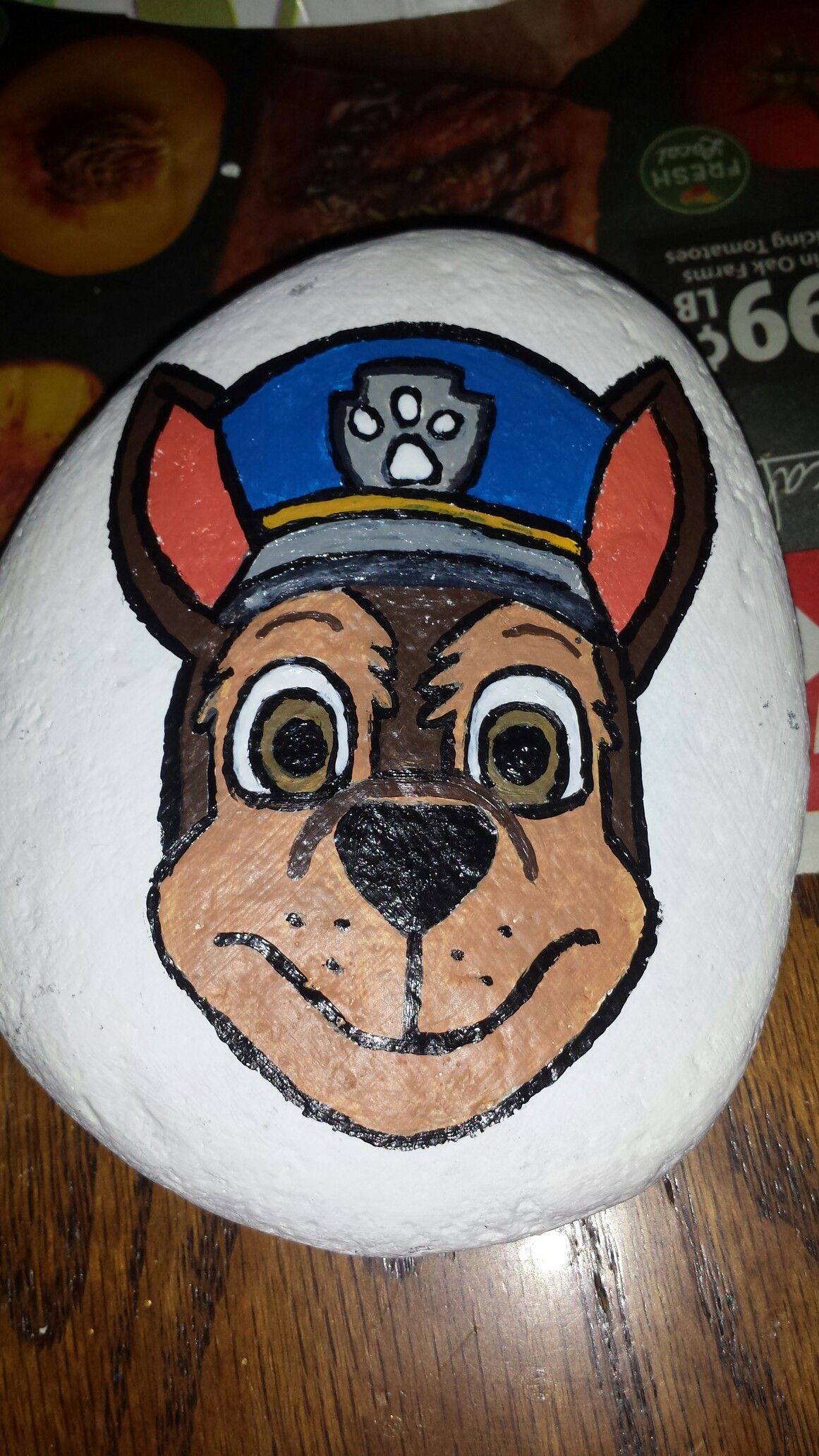 1161x2064 Paw Patrol Painted Chase Rock Jc Rocks Fun Paw - Paw Patrol Painting Online