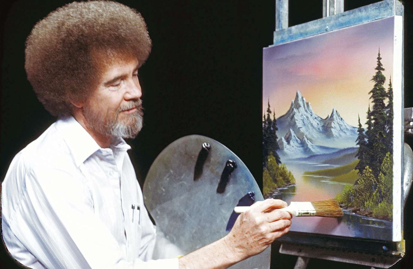 1379x900 What Happened To Bob Ross' Paintings Mental Floss - Pbs Painting