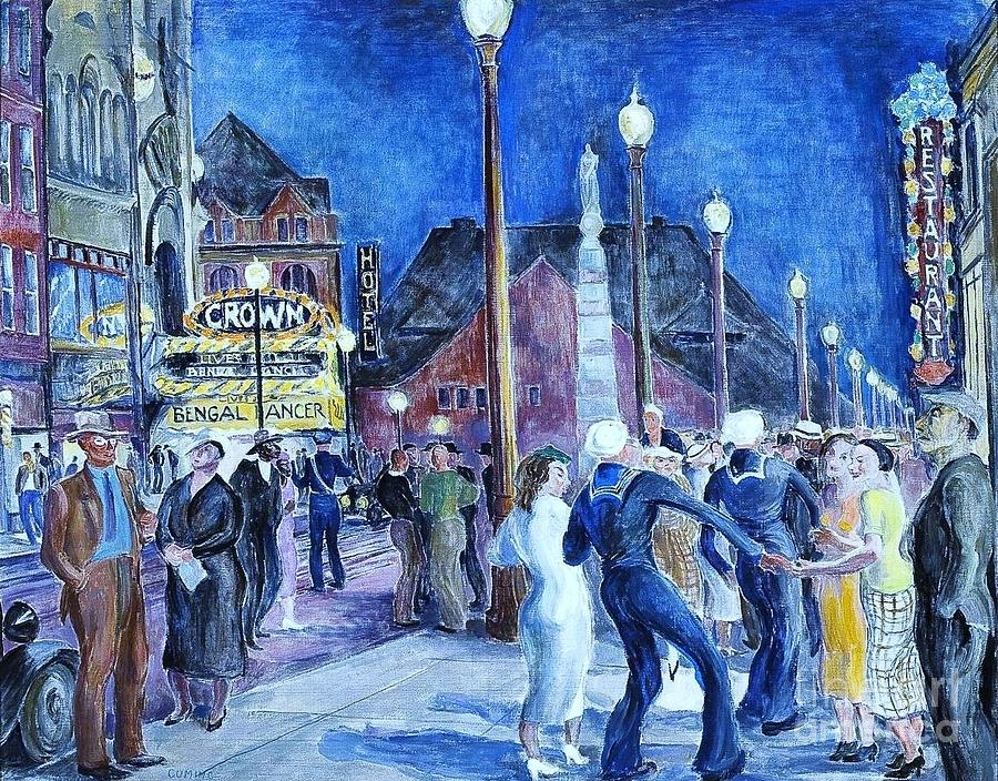 900x704 Saturday Night - Pd Painting