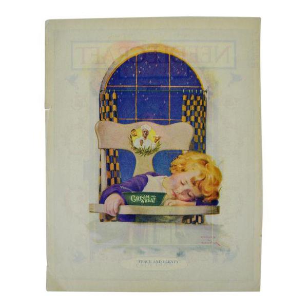 600x600 1923 Cream Of Wheat Print Ad, Peace And Plenty, Edw. V. Brewer Art - Peace And Plenty Painting