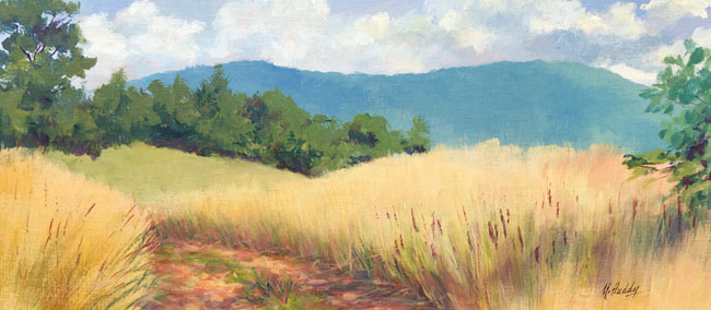 650x284 Margaret Huddy, Aws, Nws, Blue Ridge From Peace And Plenty Farm - Peace And Plenty Painting