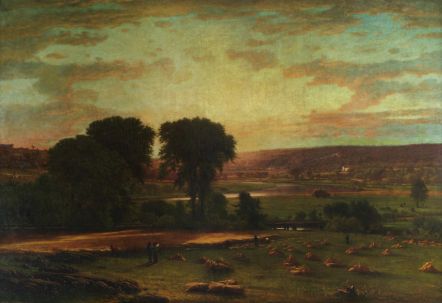900x617 Peace And Plenty Painting By George Inness - Peace And Plenty Painting