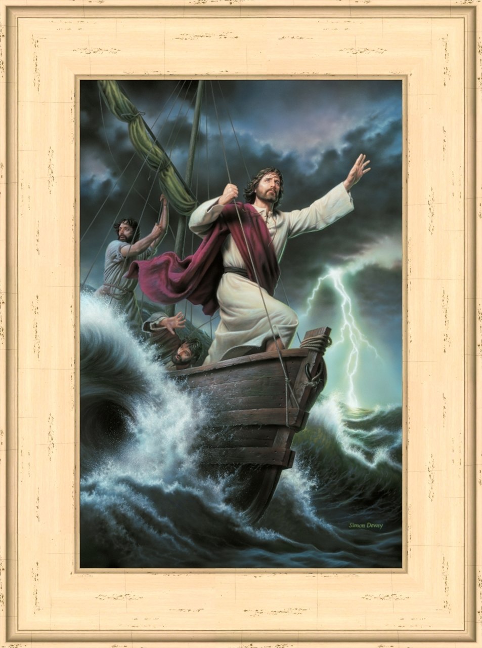 953x1280 Peace Be Still 22x29 Framed Giclee Canvas Option 3 - Peace Be Still Painting