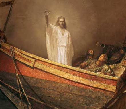 440x380 Creative Fine Art Home Of Arnold Friberg Art Work - Peace Be Still Painting