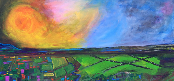 600x281 Peace Country Storm Gordon Currie Art Acrylic Paintings - Peace In The Storm Painting