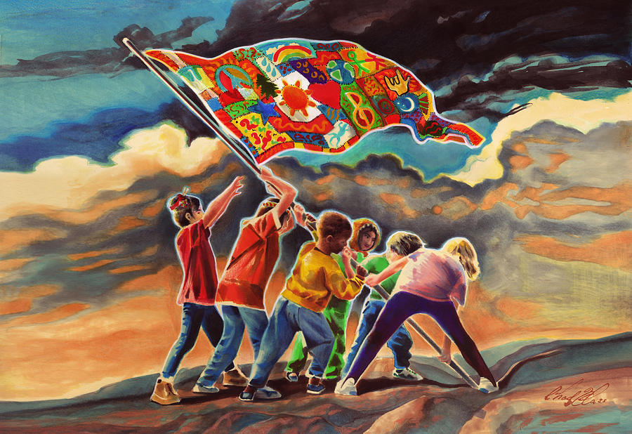 900x618 Planting Peace Painting By Chad Glass - Peace Painting