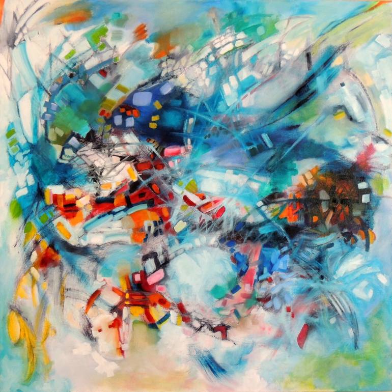 770x770 Saatchi Art Chaotic Peace Painting By Cathy Enthof - Peace Painting