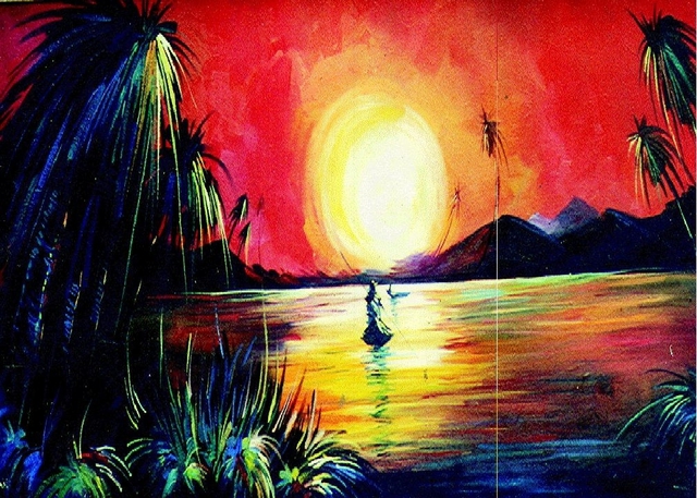 640x457 Henry Anaje Artwork Peace Of Nature Original Painting Oil - Peace Painting