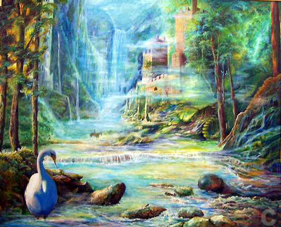 557x450 Plenitude Limited Edition Print - Peace Painting Bird Storm