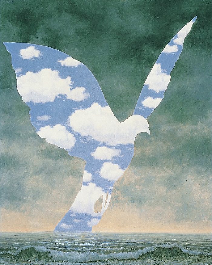 700x874 The Large Family, 1963 By Rene Magritte - Peace Painting Bird Storm