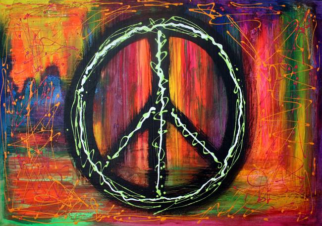 650x456 Peace Sign By Laura Barbosa - Peace Sign Painting
