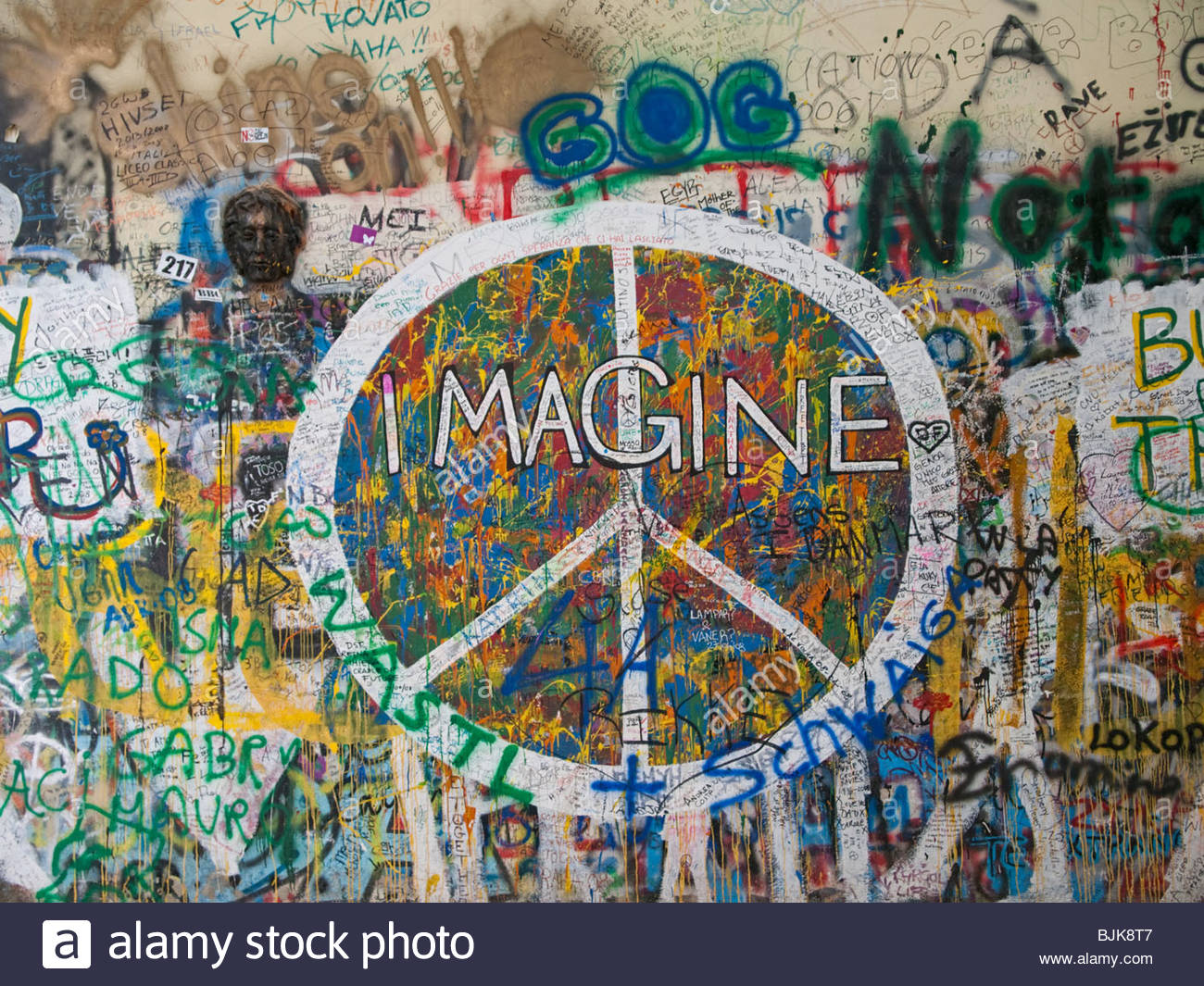 1300x1065 Peace Sign Painting (Grafiti) On Wall - Peace Sign Painting