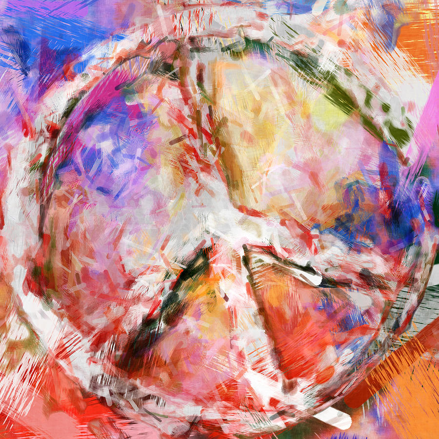 900x900 Abstract Peace Sign Digital Art By David G Paul - Peace Sign Painting