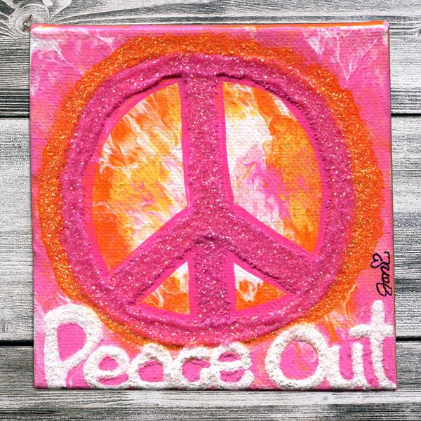 600x600 Flying Peace Sign - Peace Sign Painting