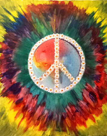 355x451 For The Love Of Art - Peace Sign Painting