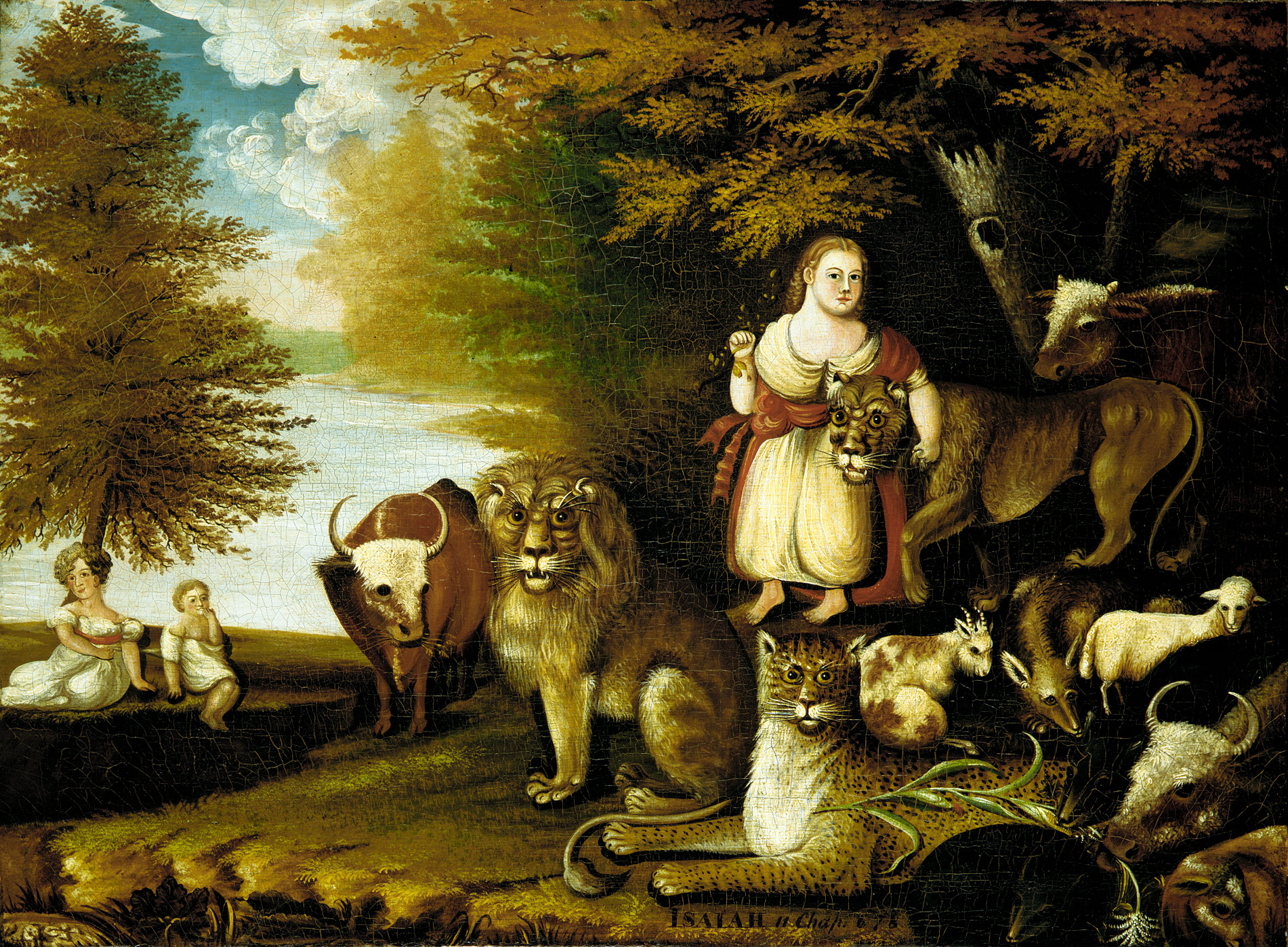 1901x1398 Peaceable Kingdom Edward Hicks 1970.283.1 Work Of Art - Peaceable Kingdom Painting