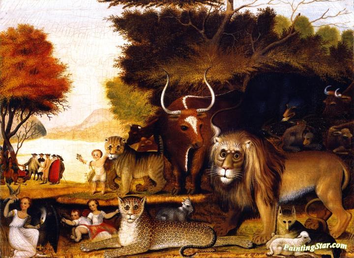 720x525 Peaceable Kingdom Artwork By Edward Hicks Oil Painting Amp Art - Peaceable Kingdom Painting