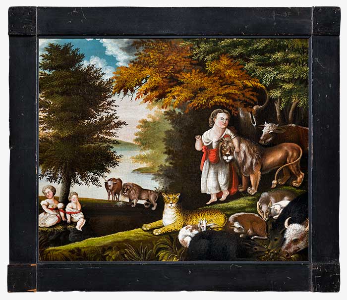 700x606 The Peaceable Kingdom, Edward Hicks - Peaceable Kingdom Painting
