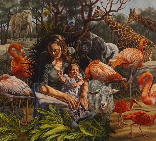 532x480 Virginia Derryberry - Peaceable Kingdom Painting