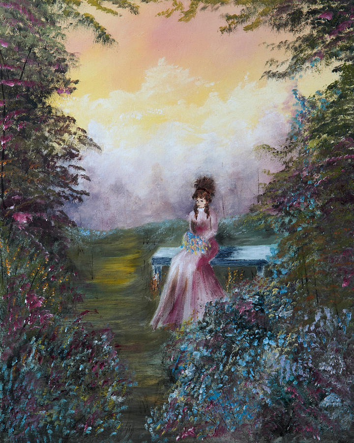 720x900 Peaceful Garden Painting By Jan Holman - Peaceful Painting