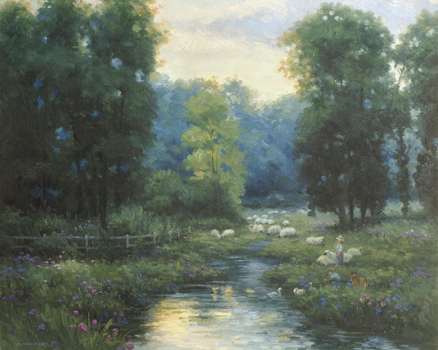 900x720 Peaceful Painting By Ghambaro - Peaceful Painting