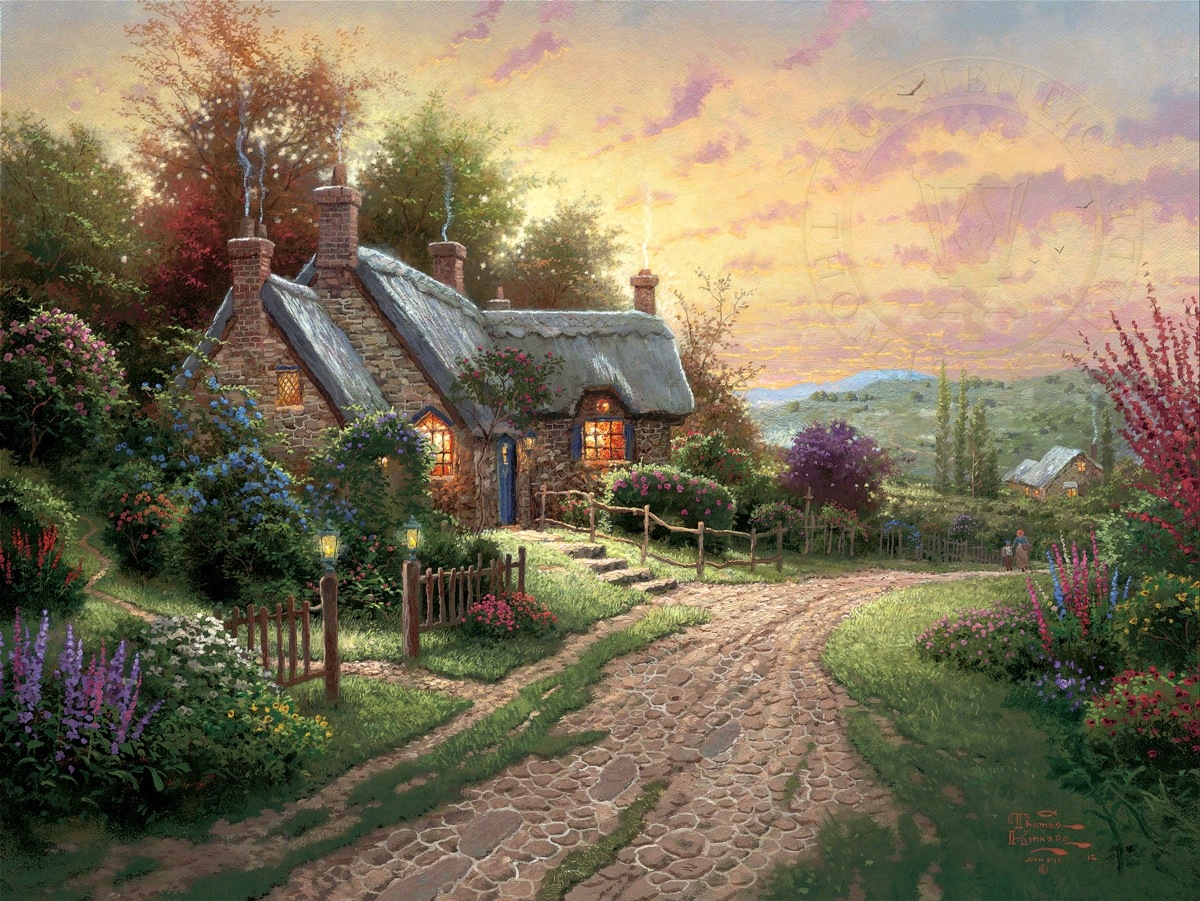 1200x901 Peaceful Time, A Limited Edition Art The Thomas Kinkade Company - Peaceful Painting