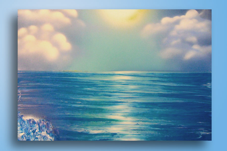 900x600 Spray Paint Peaceful Clouds By Airgone - Peaceful Painting