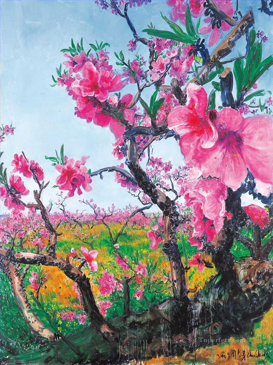 958x1280 Peach Blossom 2 Modern Painting In Oil For Sale - Peach Blossom Painting